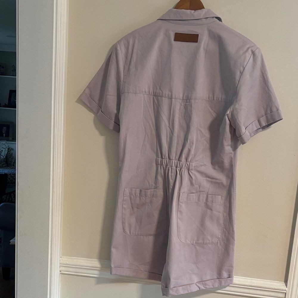 Rivet Utility Women’s Purple Point Collar Short Sleeve Romper M - Picture 4 of 5